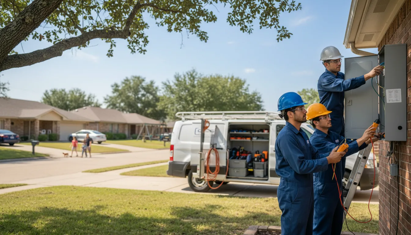 Certified electrician providing emergency electrical services in Sunset, LA